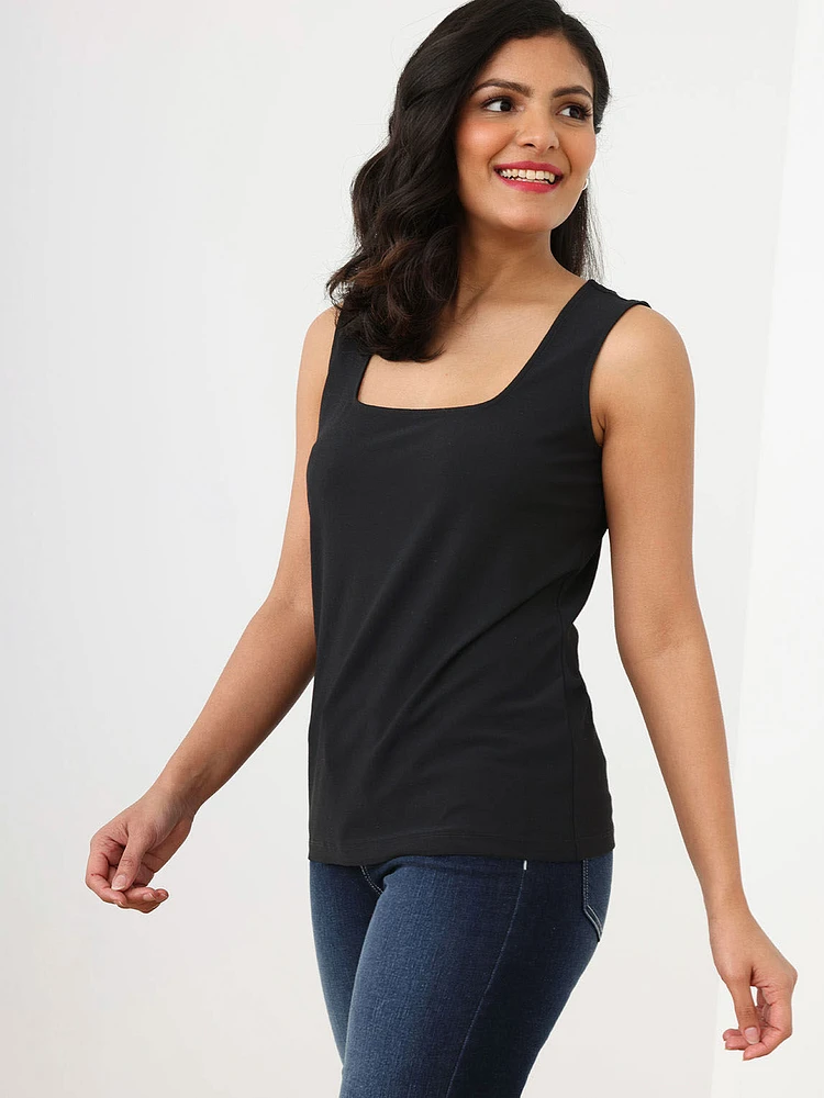 Square Neck Essential Layering Top