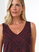 Sleeveless Double V-Neck Top