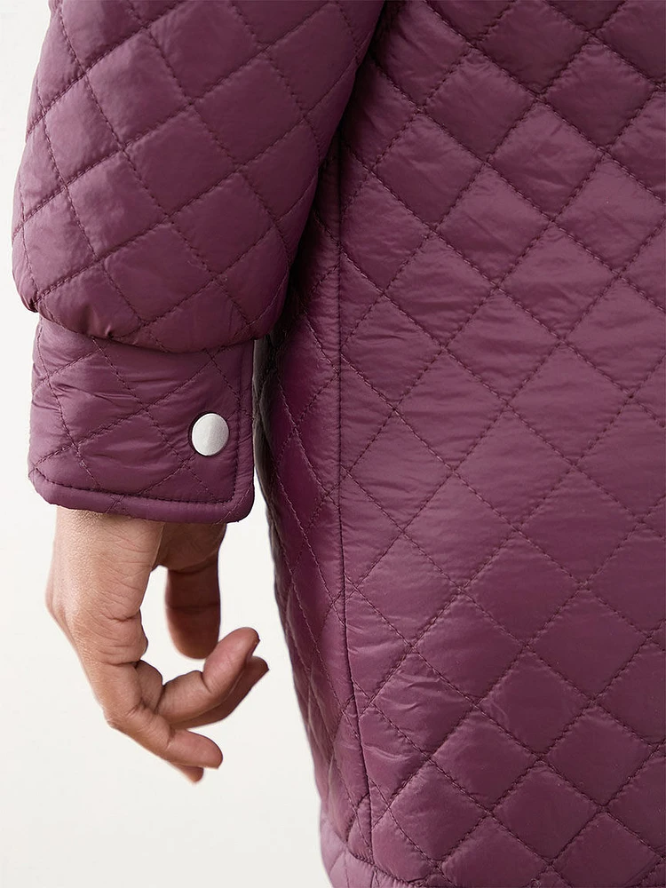 Petite Quilted Mid-Weight Vegan Down Coat