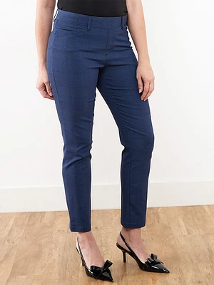 Emily Slim Leg Plaid Pant