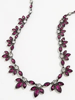 Short Necklace with Blackberry Crystals