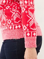 Petite Snowflake Holiday Sweater