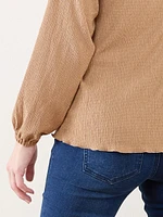 Long Sleeve Crinkle Top