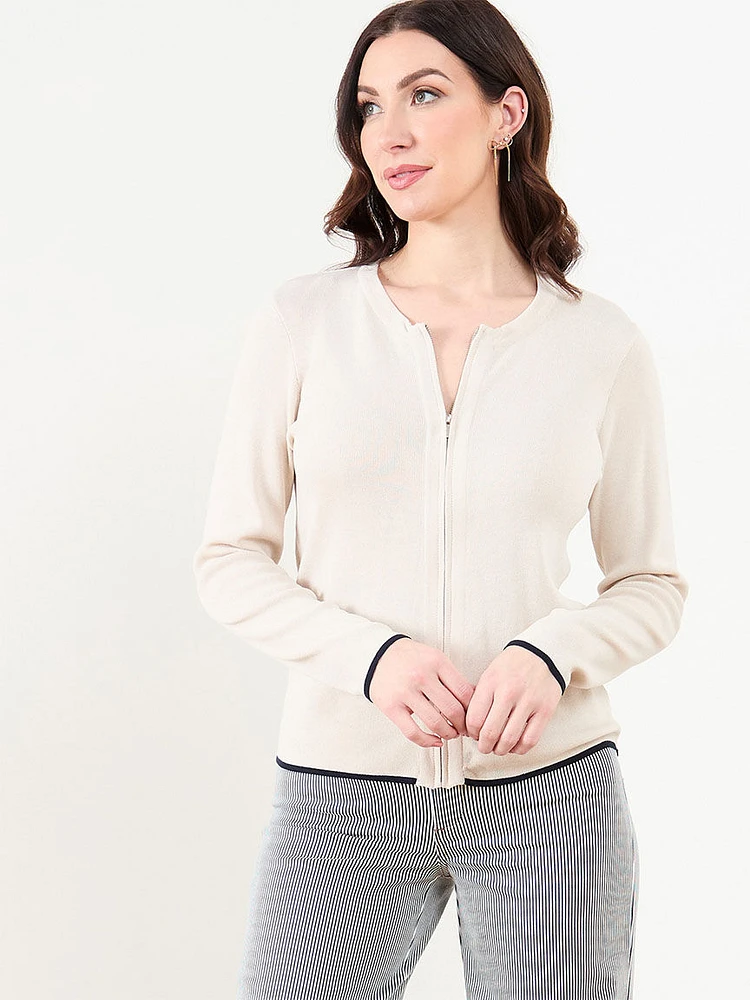 Zip Front Cardigan Sweater