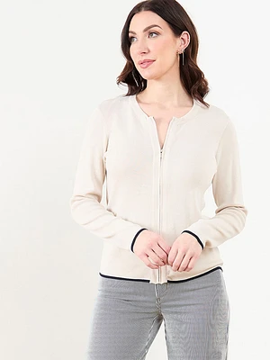 Zip Front Cardigan Sweater