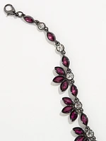 Short Necklace with Blackberry Crystals