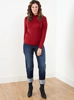 Stretch Jersey Turtleneck Top