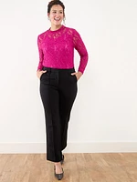 Mock Neck Lace Top with Cami