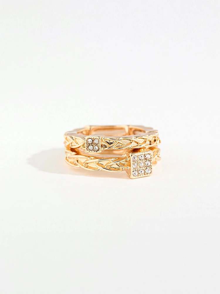 Gold Stackable Stretch Rings