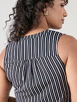 Petite Sleeveless Stretch Crepe Top