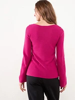 Bell Sleeve Pullover Sweater