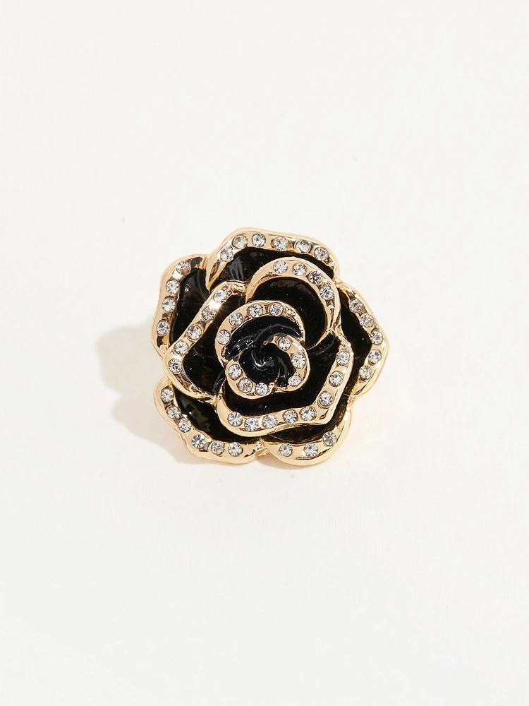 Black Rose Gold Earrings