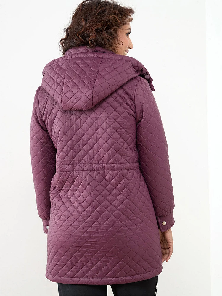 Petite Quilted Mid-Weight Vegan Down Coat