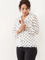 Petite Ruffle Front Blouse