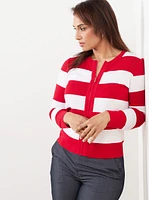 Petite Zip Front Cardigan Sweater