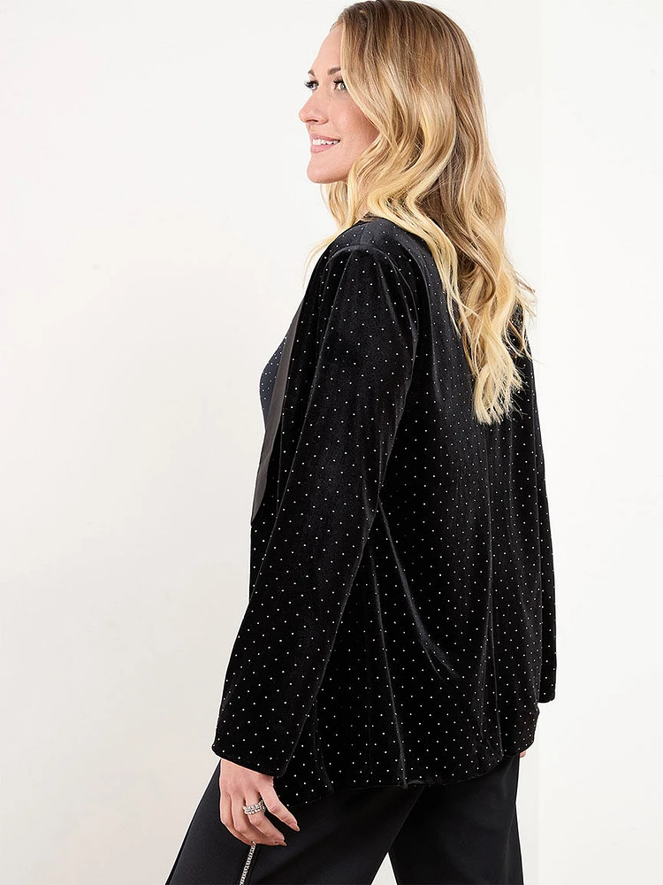 Velvet Sparkle Dot Blazer