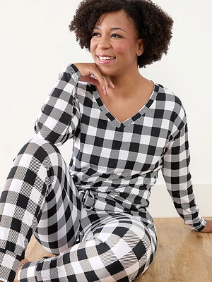 Soft V-Neck Jogger Pajama Set