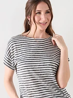 Short Sleeve Yarn Dye Stripe Tee