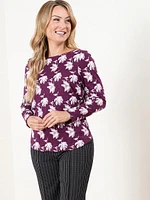 Petite Long Sleeve Boat Neck T-Shirt