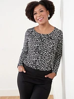 Petite Top with Pleat Detail