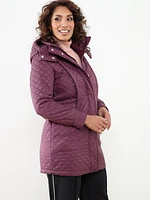 Petite Quilted Mid-Weight Vegan Down Coat