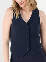 Navy Button Down Vest