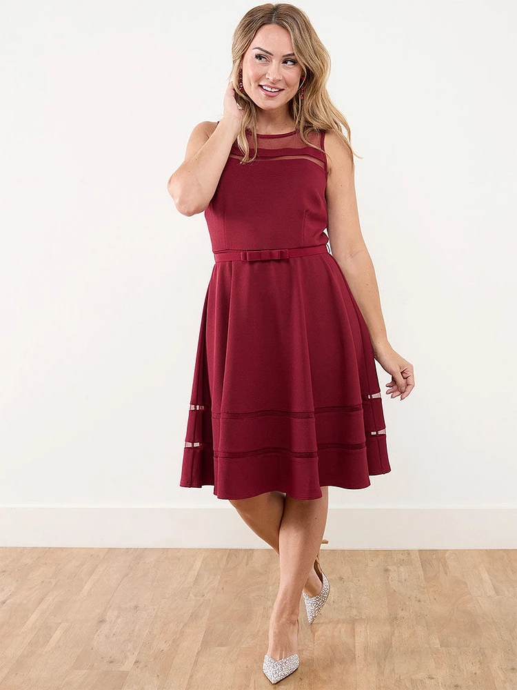 Petite Ottoman Fit 'N Flare Dress