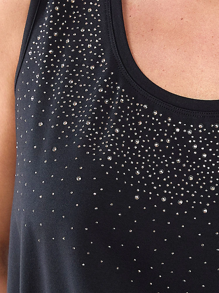 Sleeveless Embellished Relax Fit Top