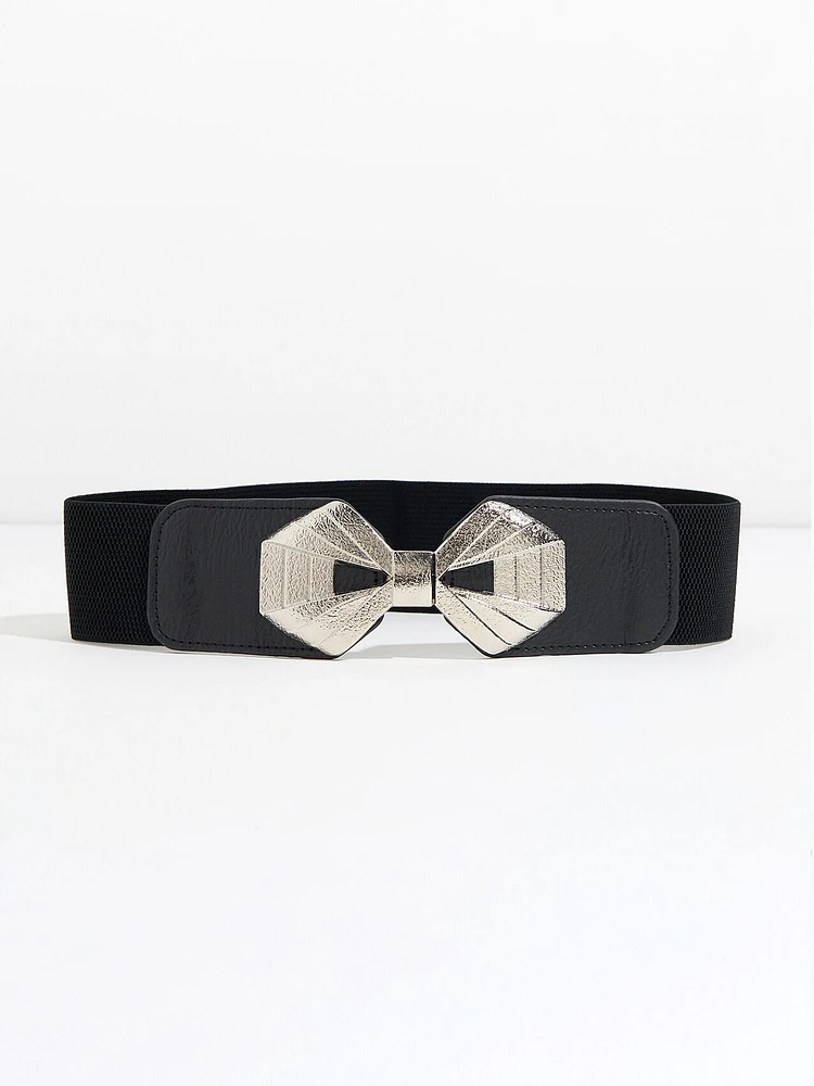 Stretch Belt with Metal Bow