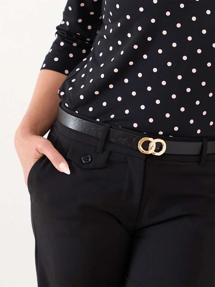 Double Circle Buckle Pant Belt