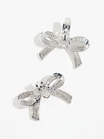 Pave Crystal Bow Shoe Clips