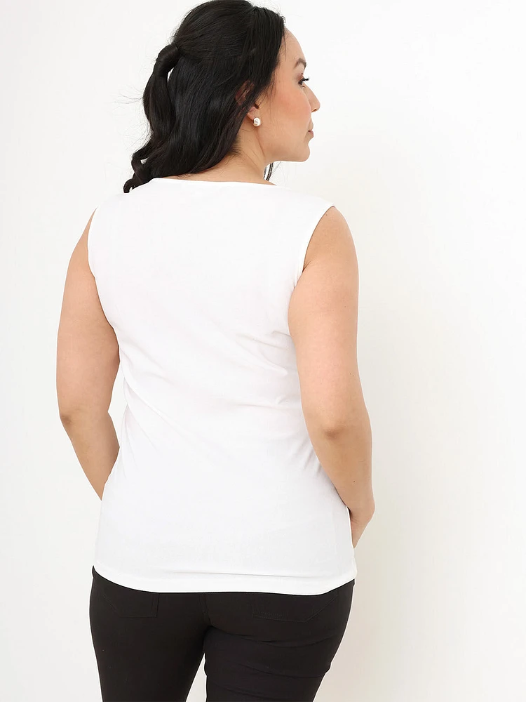 Sleeveless Square Neck Top