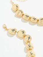 Short Gold Chunky-Beaded Necklace