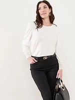 Long Sleeve Top with Decorative Cuff Detail