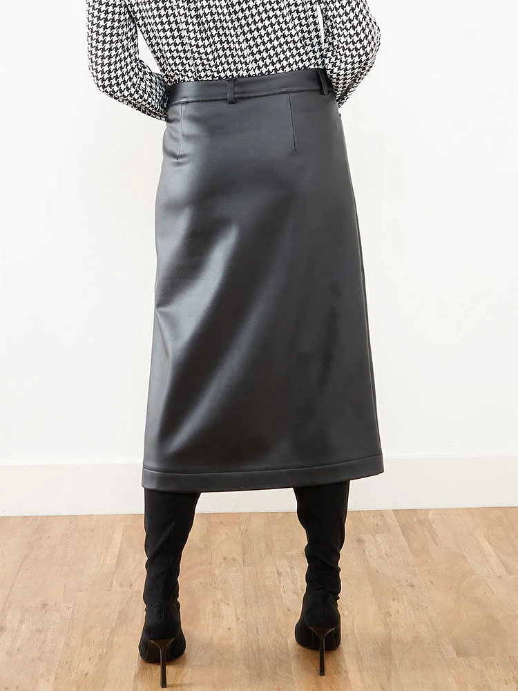 Vegan Leather Boot Skirt