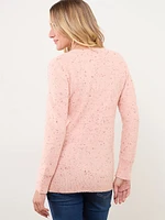 Knit Speckle Pullover Sweater