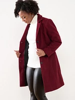 Petite Classic Faux Wool Coat