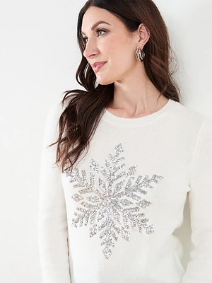 Holiday Sequin Pullover Sweater