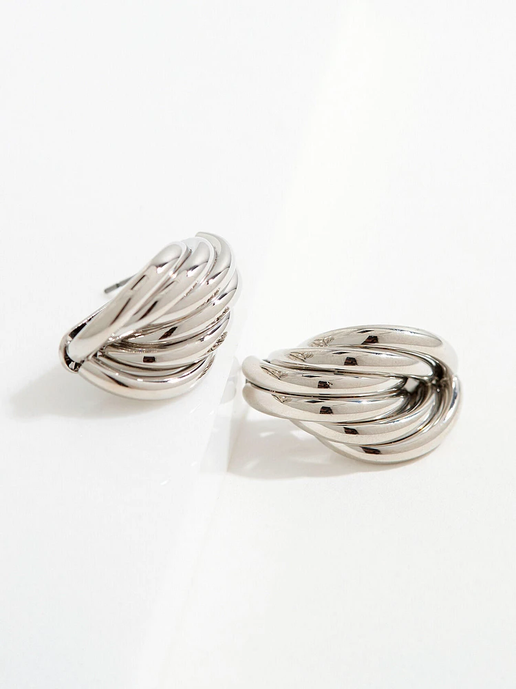 Silver Braided Earring