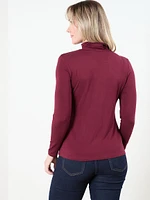 Petite Stretch Jersey Turtleneck Top