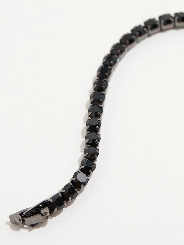 Black Crystal Tennis Bracelet