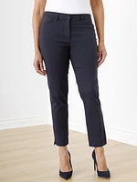 Christy Slim Navy Ankle Pant Microtwill