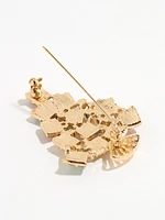 Gold Christmas Tree Pin