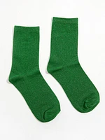 Sparkling Green Crew Socks