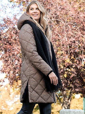 Diamond Quilted Vegan Down Coat