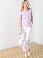 Flutter Sleeve Scoop Neck T-Shirt