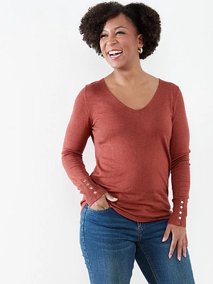 Petite V-Neck Sweater