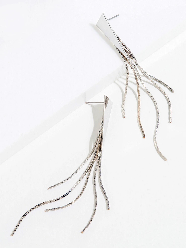 Silver Fringe Earring