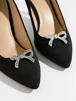 Pave Crystal Bow Shoe Clips