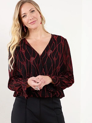 Crossover Sparkle Blouse